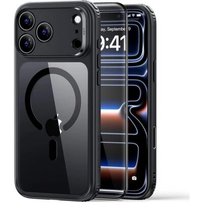 ESR - Classic Hybrid HaloLock + Screen Protector - iPhone 18 Pro / iPhone 17 Pro - Clear Black (Apple iPhone 17 Pro, Apple iPhone 18 Pro), Smartphone Hülle, Schwarz, Transparent ESR - Classic Hybrid HaloLock + Screen Protector - iPhone 18 Pro / iPhone 17 Pro - Clear Black (Apple iPhone 17 Pro, Apple iPhone 18 Pro), Smartphone Hülle, Schwarz, Transparent