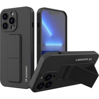 Wozinsky Kickstand Case iPhone 13 Pro silicone case with stand black (Apple iPhone 13 Pro), Smartphone Hülle, Schwarz Wozinsky Kickstand Case iPhone 13 Pro silicone case with stand black (Apple iPhone 13 Pro), Smartphone Hülle, Schwarz