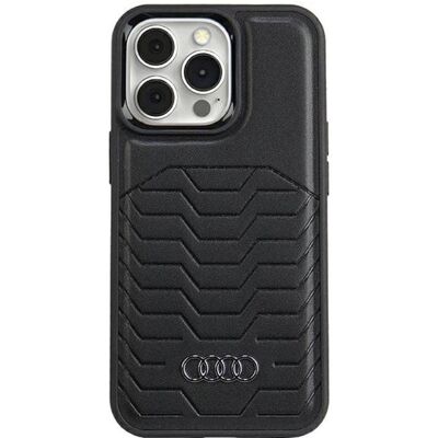 Audi Synthetic Leather MagSafe iPhone 13 Pro / 13 6.1" czarny/black hardcase AU-TPUPCMIP13P-GT/D3-BK (Apple iPhone 13, Apple iPhone 13 Pro), Smartphone Hülle, Schwarz Audi Synthetic Leather MagSafe iPhone 13 Pro / 13 6.1" czarny/black hardcase AU-TPUPCMIP13P-GT/D3-BK (Apple iPhone 13, Apple iPhone 13 Pro), Smartphone Hülle, Schwarz
