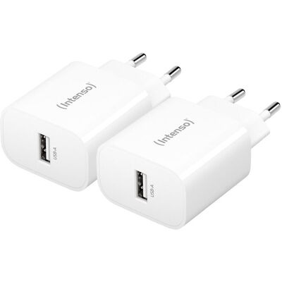 Intenso Power Adapter W5A Doppelpack (5 W, 1 Port), USB Ladegerät, Weiss Intenso Power Adapter W5A Doppelpack (5 W, 1 Port), USB Ladegerät, Weiss