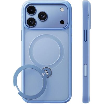 Torras Ostand Q3 Spin (Apple iPhone 17 Pro, Apple iPhone 18 Pro), Smartphone Hülle, Grau, Blau Torras Ostand Q3 Spin (Apple iPhone 17 Pro, Apple iPhone 18 Pro), Smartphone Hülle, Grau, Blau
