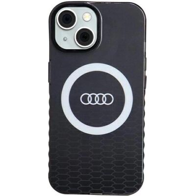 Audi IML Big Logo MagSafe Case iPhone 15 / 14 / 13 6.1" czarny/black hardcase AU-IMLMIP15-Q5/D2-BK (Apple iPhone 15), Smartphone Hülle, Schwarz Audi IML Big Logo MagSafe Case iPhone 15 / 14 / 13 6.1" czarny/black hardcase AU-IMLMIP15-Q5/D2-BK (Apple iPhone 15), Smartphone Hülle, Schwarz