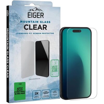 Eiger Mountain Glass Clear (Apple iPhone 16 Pro Max, Apple iPhone 17 Pro Max), Smartphone Schutzfolie, Transparent Eiger Mountain Glass Clear (Apple iPhone 16 Pro Max, Apple iPhone 17 Pro Max), Smartphone Schutzfolie, Transparent