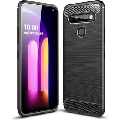 Screenguard LG K61 Hülle Carbon Brushed Soft TPU (LG K61), Smartphone Hülle, Schwarz Screenguard LG K61 Hülle Carbon Brushed Soft TPU (LG K61), Smartphone Hülle, Schwarz