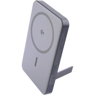 Deltaco Power bank 5000 mAh, stand, wireless, Qi2, magnet, black (5000 mAh, 22.50 W, 17.20 Wh), Powerbank, Schwarz Deltaco Power bank 5000 mAh, stand, wireless, Qi2, magnet, black (5000 mAh, 22.50 W, 17.20 Wh), Powerbank, Schwarz
