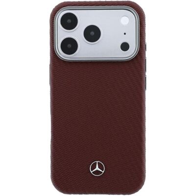 Mercedes Case Leather Semi Wrap Wood Effect MagSafe for iPhone 17 Pro Max red (Apple iPhone 17 Pro Max), Smartphone Hülle, Rot Mercedes Case Leather Semi Wrap Wood Effect MagSafe for iPhone 17 Pro Max red (Apple iPhone 17 Pro Max), Smartphone Hülle, Rot