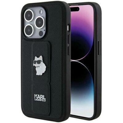 Karl Lagerfeld Schwarzes Saffiano iPhone 14 Pro Hülle Karl Lagerfeld Schwarzes Saffiano iPhone 14 Pro Hülle