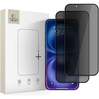 Tech-Protect Glass Spy+ 2er-Pack Sichtschutzglas für iPhone 17 Air (2 Stk., Apple iPhone 17), Smartphone Schutzfolie, Transparent Tech-Protect Glass Spy+ 2er-Pack Sichtschutzglas für iPhone 17 Air (2 Stk., Apple iPhone 17), Smartphone Schutzfolie, Transparent