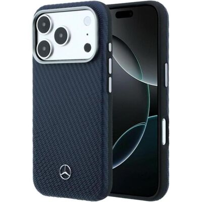 Mercedes Case Leather Semi Wrap Wood Effect MagSafe for iPhone 17 Pro Max navy (Apple iPhone 17 Pro Max), Smartphone Hülle, Blau Mercedes Case Leather Semi Wrap Wood Effect MagSafe for iPhone 17 Pro Max navy (Apple iPhone 17 Pro Max), Smartphone Hülle, Blau