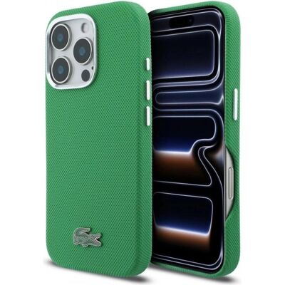 Lacoste PVC Iconic Petit Pique Metal Logo MagSafe Rückseite für iPhone 16 Pro Max Estragon Grün (Apple iPhone 16 Pro Max), Smartphone Hülle, Grün Lacoste PVC Iconic Petit Pique Metal Logo MagSafe Rückseite für iPhone 16 Pro Max Estragon Grün (Apple iPhone 16 Pro Max), Smartphone Hülle, Grün