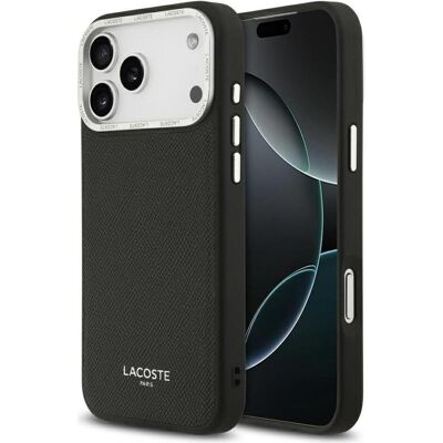 Lacoste Hard Cover PU Leather Champs Elysees MagSafe Black, for iPhone 17 Pro Max, LCHMP17XPCESK (Apple iPhone 17 Pro Max), Smartphone Hülle, Schwarz Lacoste Hard Cover PU Leather Champs Elysees MagSafe Black, for iPhone 17 Pro Max, LCHMP17XPCESK (Apple iPhone 17 Pro Max), Smartphone Hülle, Schwarz