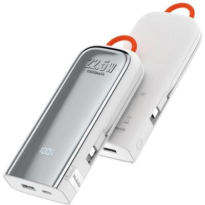 Mcdodo Powerbank 22.5W 10000mAh inkl. Ladekabel Lightning und Typ-C - Weiss (10000 mAh, 22.50 W), Powerbank, Weiss Mcdodo Powerbank 22.5W 10000mAh inkl. Ladekabel Lightning und Typ-C - Weiss (10000 mAh, 22.50 W), Powerbank, Weiss