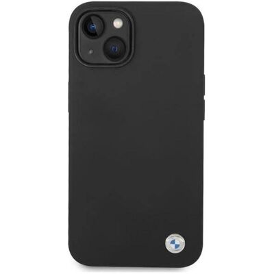 BMW iPhone 14 Plus Silikon Metall Logo Hülle - Schutzcover BMW iPhone 14 Plus Silikon Metall Logo Hülle - Schutzcover