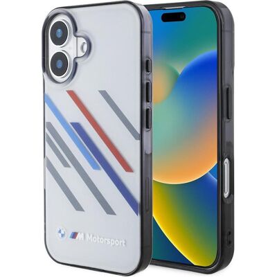 BMW iPhone 16 Hartschalenhülle - Motosport IML Zufallsstreifen BMW iPhone 16 Hartschalenhülle - Motosport IML Zufallsstreifen