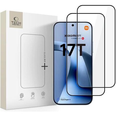 Tech-Protect Glas Hart 2-Paket Xiaomi 17t Schwarz (2 Stk., Xiaomi 17), Smartphone Schutzfolie, Schwarz Tech-Protect Glas Hart 2-Paket Xiaomi 17t Schwarz (2 Stk., Xiaomi 17), Smartphone Schutzfolie, Schwarz