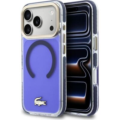 Lacoste Etui Shockproof Transparent Frosted Gold Logo MagSafe do iPhone 17 Pro marine (Apple iPhone 17 Pro), Smartphone Hülle, Blau Lacoste Etui Shockproof Transparent Frosted Gold Logo MagSafe do iPhone 17 Pro marine (Apple iPhone 17 Pro), Smartphone Hülle, Blau