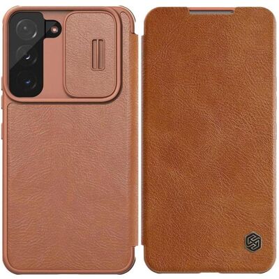 Nillkin QIN Pro Case for Samsung Galaxy S22 + (Brown) Universal (Samsung Galaxy S22+), Smartphone Hülle, Braun Nillkin QIN Pro Case for Samsung Galaxy S22 + (Brown) Universal (Samsung Galaxy S22+), Smartphone Hülle, Braun