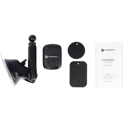 Forcell CARBON H-CT327 magnetischer Autohalter für die Windschutzscheibe, Smartphone Halterung, Schwarz Forcell CARBON H-CT327 magnetischer Autohalter für die Windschutzscheibe, Smartphone Halterung, Schwarz