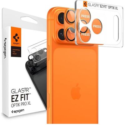Spigen Optik Pro XL EZ Fit (2 Stk., Apple iPhone 17 Pro Max), Smartphone Schutzfolie, Orange Spigen Optik Pro XL EZ Fit (2 Stk., Apple iPhone 17 Pro Max), Smartphone Schutzfolie, Orange