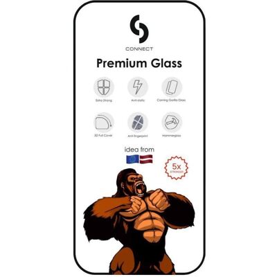 Connect iPhone 16 Plus Corning Gorilla Glass Anti-Static 3D Full Cover 10X Stronger (Apple iPhone 16 Plus), Smartphone Schutzfolie, Schwarz Connect iPhone 16 Plus Corning Gorilla Glass Anti-Static 3D Full Cover 10X Stronger (Apple iPhone 16 Plus), Smartphone Schutzfolie, Schwarz