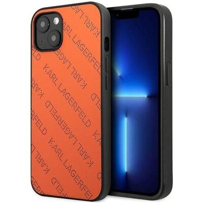 Karl Lagerfeld KLHCP13SPTLO iPhone 13 mini 5,4 "hardcase orange / orange Perforated Allover (Apple iPhone 13 mini), Smartphone Hülle, Orange Karl Lagerfeld KLHCP13SPTLO iPhone 13 mini 5,4 "hardcase orange / orange Perforated Allover (Apple iPhone 13 mini), Smartphone Hülle, Orange