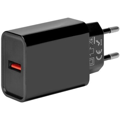 NoName OBAL:ME Cestovn?? Nab??je??ka USB-A Black (18 W, 1 Port), USB Ladegerät, Schwarz NoName OBAL:ME Cestovn?? Nab??je??ka USB-A Black (18 W, 1 Port), USB Ladegerät, Schwarz
