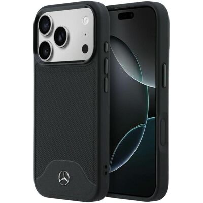 Mercedes Case Leather Wood Effect and Curve MagSafe for iPhone 17 Pro Max czarny (Apple iPhone 17 Pro Max), Smartphone Hülle, Schwarz Mercedes Case Leather Wood Effect and Curve MagSafe for iPhone 17 Pro Max czarny (Apple iPhone 17 Pro Max), Smartphone Hülle, Schwarz