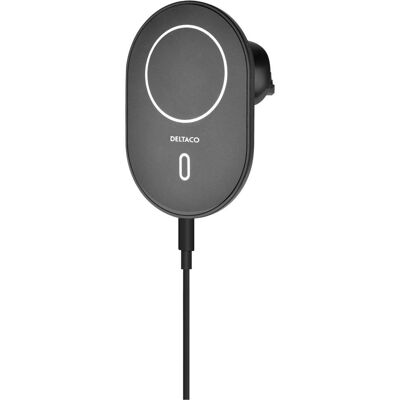Deltaco Qi-1035 MagSafe Wireless Auto-Ladegerät - Schwarz Deltaco Qi-1035 MagSafe Wireless Auto-Ladegerät - Schwarz