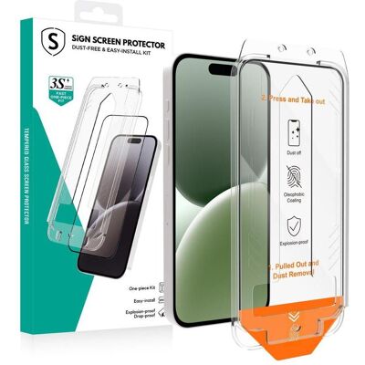 SiGN Full Screen Protector in Tempered Glass for iPhone 16 Pro with Mounting Frame (Apple iPhone 16 Pro), Smartphone Schutzfolie SiGN Full Screen Protector in Tempered Glass for iPhone 16 Pro with Mounting Frame (Apple iPhone 16 Pro), Smartphone Schutzfolie