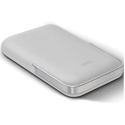Uniq Powerbank Hoveo 5000mAh USB-C 20W PD Fast charge Wireless Magnetic jasnoszary/chalk grey (5000 mAh, 20 W, 18.50 Wh), Powerbank, Grau Uniq Powerbank Hoveo 5000mAh USB-C 20W PD Fast charge Wireless Magnetic jasnoszary/chalk grey (5000 mAh, 20 W, 18.50 Wh), Powerbank, Grau