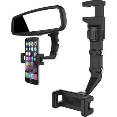 Hurtel Mobile phone holder for the rearview mirror/car - Black, Smartphone Halterung, Schwarz Hurtel Mobile phone holder for the rearview mirror/car - Black, Smartphone Halterung, Schwarz