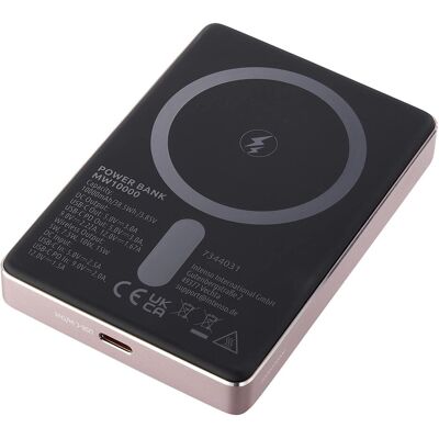 Intenso Magn. Wireless Powerbank MW10000 10000 mAh Rosé (10000 mAh, 20 W, 74 Wh), Powerbank, Rosa Intenso Magn. Wireless Powerbank MW10000 10000 mAh Rosé (10000 mAh, 20 W, 74 Wh), Powerbank, Rosa