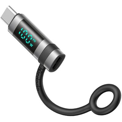 Mcdodo - Typ-C auf Typ-C 240W Adapter mit Display, Auto Adapter, Schwarz Mcdodo - Typ-C auf Typ-C 240W Adapter mit Display, Auto Adapter, Schwarz