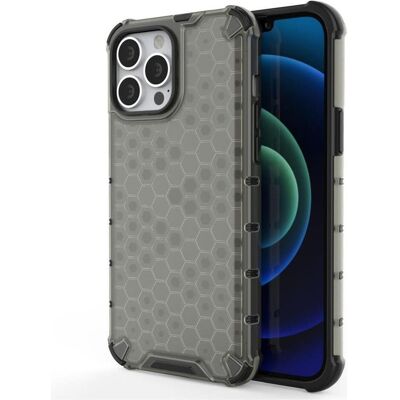 Hurtel Honeycomb Handyhülle Schutzhülle mit TPU Rahmen für iPhone 13 Pro Max schwarz (Apple iPhone 13 Pro Max), Smartphone Hülle, Schwarz Hurtel Honeycomb Handyhülle Schutzhülle mit TPU Rahmen für iPhone 13 Pro Max schwarz (Apple iPhone 13 Pro Max), Smartphone Hülle, Schwarz