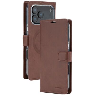 Mercury Etui BlueMoon Diary MagSafe do iPhone 17 Pro Max / 18 Pro Max brązowy (Apple iPhone 17 Pro Max), Smartphone Hülle, Braun Mercury Etui BlueMoon Diary MagSafe do iPhone 17 Pro Max / 18 Pro Max brązowy (Apple iPhone 17 Pro Max), Smartphone Hülle, Braun