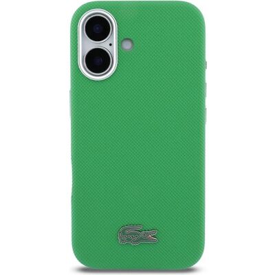 Lacoste PVC Iconic Petit Pique Metal Logo MagSafe Rückseite für iPhone 16 Estragon Grün (Apple iPhone 16), Smartphone Hülle, Grün Lacoste PVC Iconic Petit Pique Metal Logo MagSafe Rückseite für iPhone 16 Estragon Grün (Apple iPhone 16), Smartphone Hülle, Grün