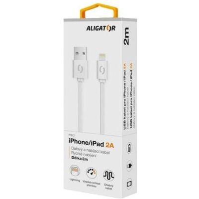 Aligator Datový kabel iPh lightnin bÃlý (2 m, USB 3.2 Gen 1), USB Kabel Aligator Datový kabel iPh lightnin bÃlý (2 m, USB 3.2 Gen 1), USB Kabel