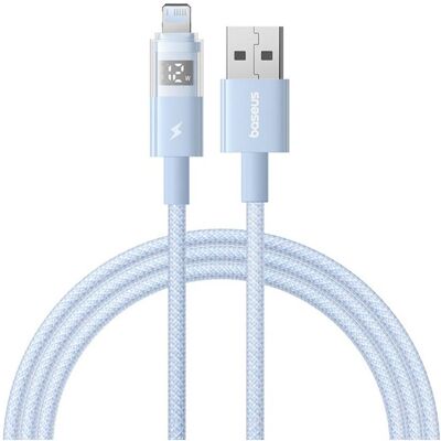 Baseus USB-A to Lightning Kable Display 2, 12W, 2.4A, 2m, Blue (2 m, 12 W), USB Kabel Baseus USB-A to Lightning Kable Display 2, 12W, 2.4A, 2m, Blue (2 m, 12 W), USB Kabel