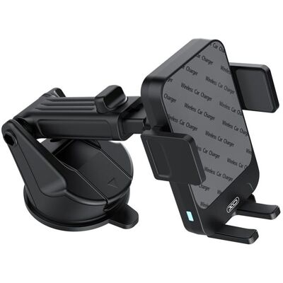 xO Autohalterung WX043 mit kabellosem induktivem Ladegerät, schwarz, 15 W, mit Saugnapf, Auto Adapter, Schwarz xO Autohalterung WX043 mit kabellosem induktivem Ladegerät, schwarz, 15 W, mit Saugnapf, Auto Adapter, Schwarz