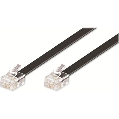 Goobay Modularanschlusskabel, Schwarz, 15 m, Telefon Zubehör Goobay Modularanschlusskabel, Schwarz, 15 m, Telefon Zubehör