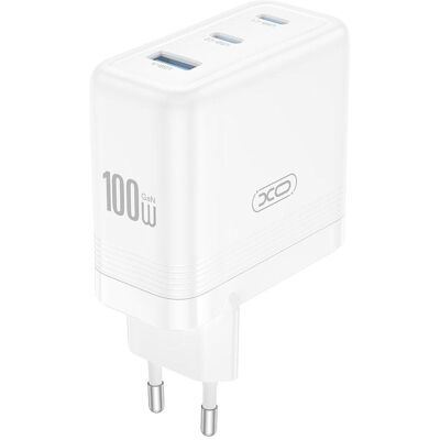xO wall charger CE35 PD 100W 2x USB-C 1x USB white (100 W, 3 Ports), USB Ladegerät, Weiss xO wall charger CE35 PD 100W 2x USB-C 1x USB white (100 W, 3 Ports), USB Ladegerät, Weiss