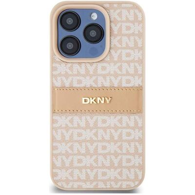 DKNY Pink iPhone 15 Pro Hülle - Tonale Streifen Schutz DKNY Pink iPhone 15 Pro Hülle - Tonale Streifen Schutz