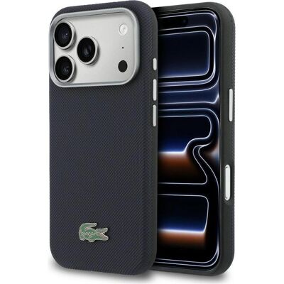Lacoste Case Semi Wrap Petit Pique MagSafe for iPhone 17 Pro Max navy blue (Apple iPhone 17 Pro Max), Smartphone Hülle, Blau Lacoste Case Semi Wrap Petit Pique MagSafe for iPhone 17 Pro Max navy blue (Apple iPhone 17 Pro Max), Smartphone Hülle, Blau