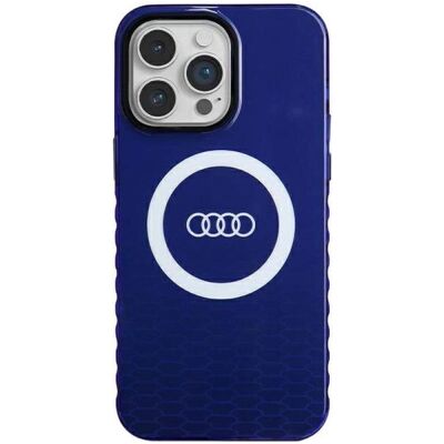 Audi IML Big Logo MagSafe Case iPhone 14 Pro Max 6.7" niebieski/navy blue hardcase AU-IMLMIP14PM-Q5/ (Apple iPhone 14 Pro Max), Smartphone Hülle, Blau Audi IML Big Logo MagSafe Case iPhone 14 Pro Max 6.7" niebieski/navy blue hardcase AU-IMLMIP14PM-Q5/ (Apple iPhone 14 Pro Max), Smartphone Hülle, Blau