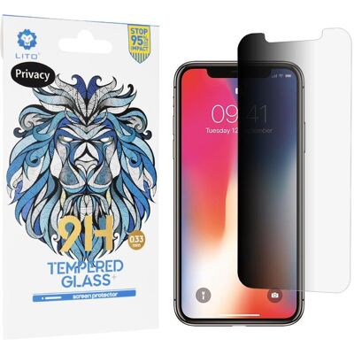 Lito - 2.5D Classic Glass - iPhone X / iPhone XS / iPhone 11 Pro - Privacy (Apple iPhone 11 Pro, Apple iPhone X, Apple iPhone XS), Smartphone Schutzfolie, Transparent Lito - 2.5D Classic Glass - iPhone X / iPhone XS / iPhone 11 Pro - Privacy (Apple iPhone 11 Pro, Apple iPhone X, Apple iPhone XS), Smartphone Schutzfolie, Transparent