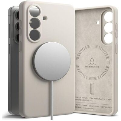 Ringke Silikon Magnetisch Magsafe Galaxy S26+ Plus Stein (Samsung Galaxy S26), Smartphone Hülle, Beige Ringke Silikon Magnetisch Magsafe Galaxy S26+ Plus Stein (Samsung Galaxy S26), Smartphone Hülle, Beige