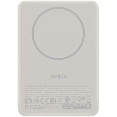 Belkin Boostcharge Slim Magn Pwrbank (5000 mAh, 20 W), Powerbank, Beige Belkin Boostcharge Slim Magn Pwrbank (5000 mAh, 20 W), Powerbank, Beige
