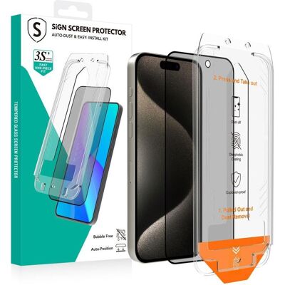 SiGN Privacy Screen Protector iPhone 15 Pro – EZ Apply dust free applicator (Apple iPhone 15 Pro), Smartphone Schutzfolie, Transparent SiGN Privacy Screen Protector iPhone 15 Pro – EZ Apply dust free applicator (Apple iPhone 15 Pro), Smartphone Schutzfolie, Transparent