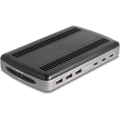 Delock USB Ladestation mit 3 x USB Type-C™ PD + 3 x USB Typ-A (112 W) (112 W, 6 Ports), USB Ladegerät, Grau, Schwarz Delock USB Ladestation mit 3 x USB Type-C™ PD + 3 x USB Typ-A (112 W) (112 W, 6 Ports), USB Ladegerät, Grau, Schwarz