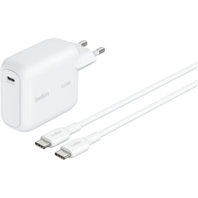 Belkin Boostcharge 100w USB-C Gan Char, Auto Adapter, Weiss Belkin Boostcharge 100w USB-C Gan Char, Auto Adapter, Weiss